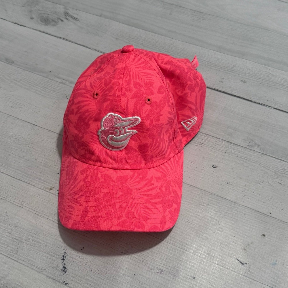 New Era 9Twenty Adjustable Baltimore orioles bright pink hat